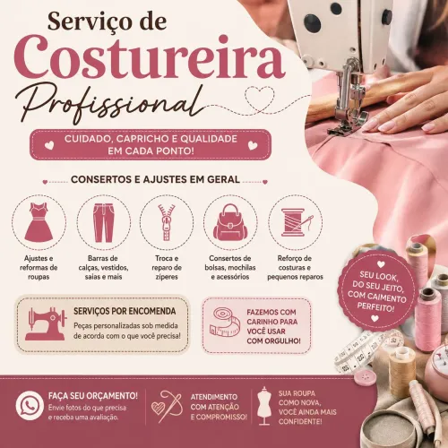 Costureira Profissional em Castanhal - Consertos, Ajustes e Reformas