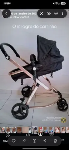 Carrinho de bebê Moisés 