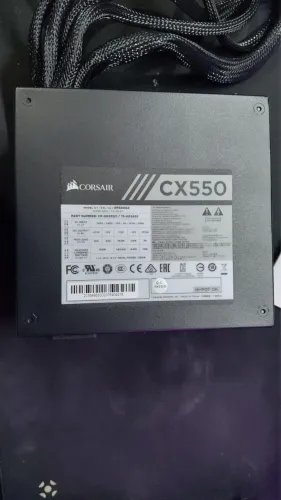 Fonte Corsair CX 550 RPS0064 - ATX 550W 80 PLUS BRONZE + CABO DE FORÇA