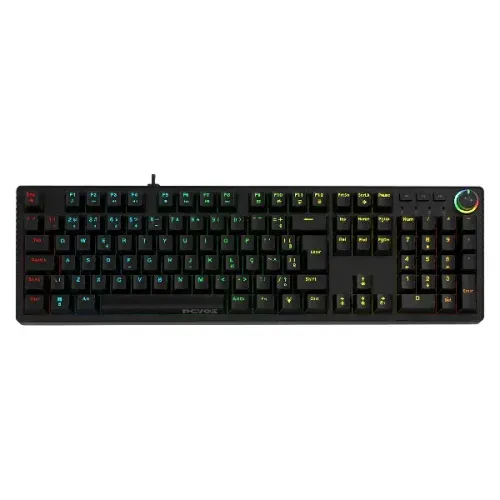 Teclado Mecânico 100% Pcyes Zecky Black Vulcan - Switch Blue- Led Rainbow- Ptzkbvbl