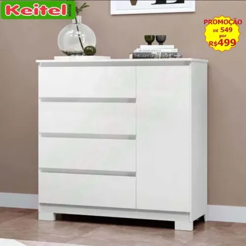 Cômoda Sapateira Vegas Cor Branco