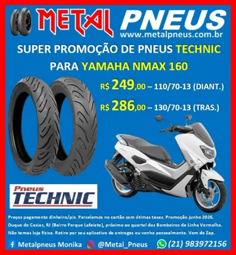 Pneu Moto Technic NMax 160 - Novos Com Garantia