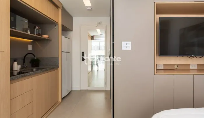 Stúdio mobiliado para locação na Bela Vista e 22 m² - ótimo lazer