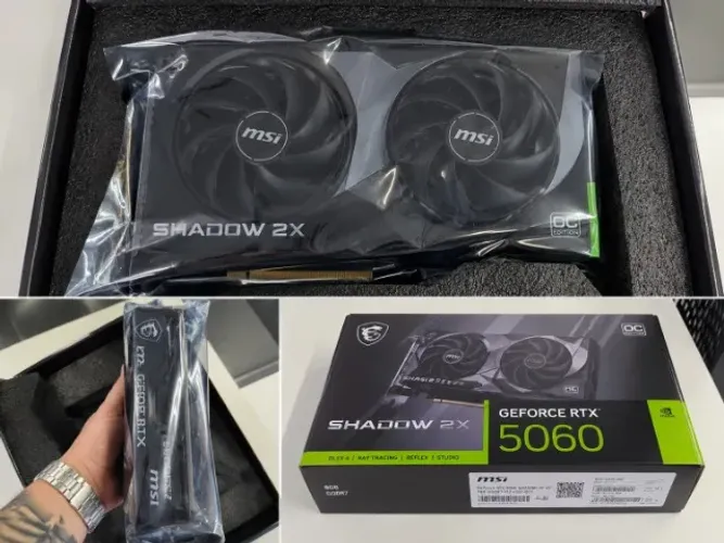 Placa de Video MSI RTX 5060 Shadow 2X OC, 8GB, GDDR7-912-V537-037