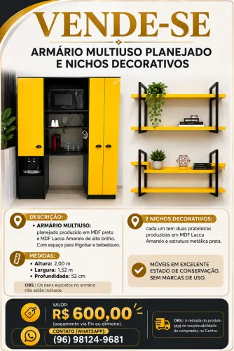 Armário Multiuso Planejado e Nichos Decorativos