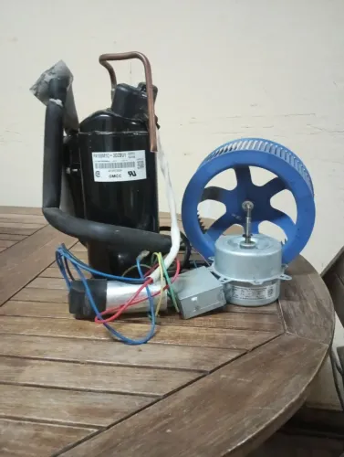 Compressor +motor ventilador para gás R410