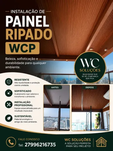 Instalação de Painel Ripado WPC