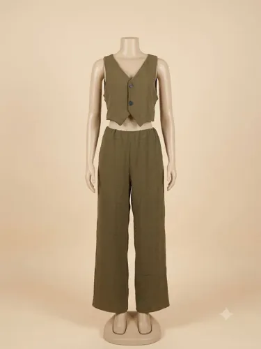 Conjunto de colete e pantalona