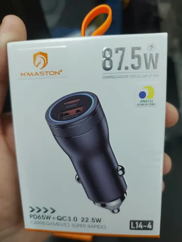 CARREGADOR VEICULAR 87,5W TURBO