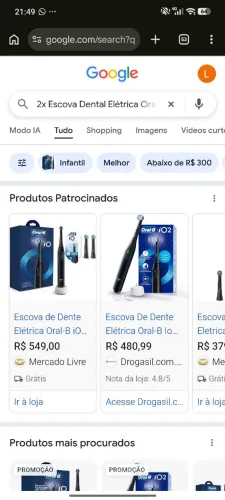 Escova elétrica oral B iO2 lacrada