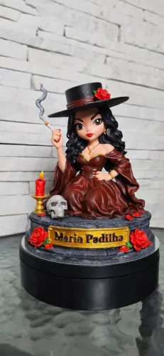 Maria Padilha 16cm em Impressão 3D Pintada à Mão | Imagem Religiosa Artesanal