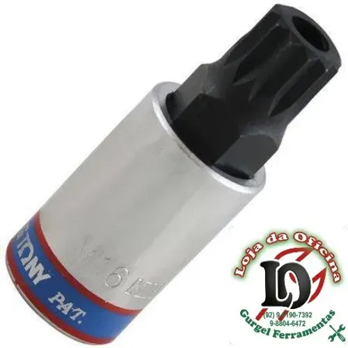Chave soquete multidentada M16  C/Guia 1/2