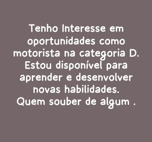 Motorista categoria D
