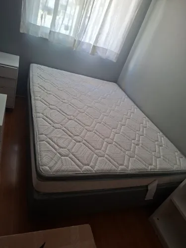 Cama box queen com colchão - boa qualidade