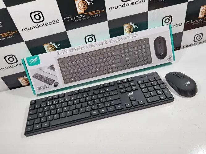 Kit Teclado e mouse Wireless 