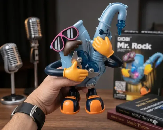 Boneco Musical Mr. Rock Saxofone - dança, toca e pisca