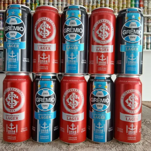 Latas Vazias Grêmio e Internacional para coleção