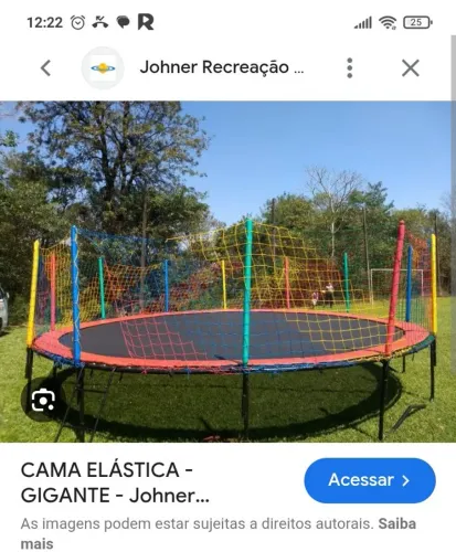 Aluga-se cama elástica 5 metros 200,00,5 horas de festa