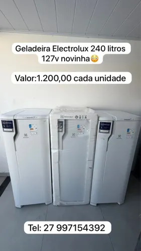 Geladeira Electrolux 240 litros 127v zerado