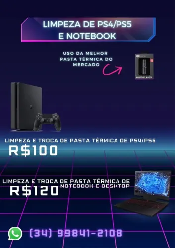 Limpeza e troca de pasta termica - Consoles e computadores em geral