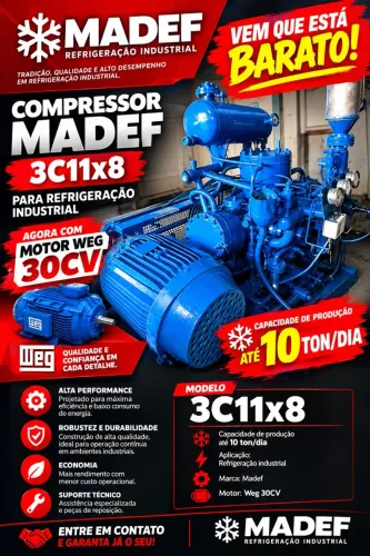 Compressor industrial 3C11X8 Amônia