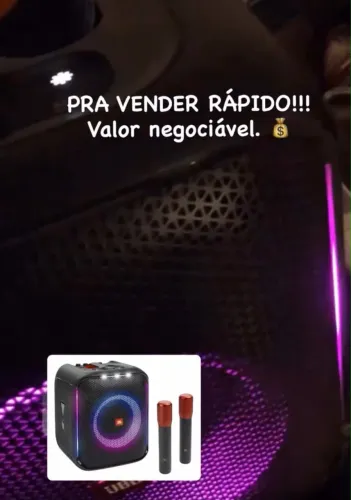 JBL PartyBox Encore + 2 microfones originais