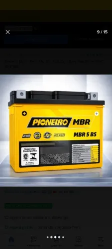Bateria pioneiro com 12 meses de Garantia a única para Titan fan Bros XRE crosser factor 