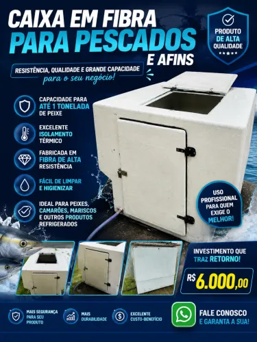 Caixa fibra para Pescados