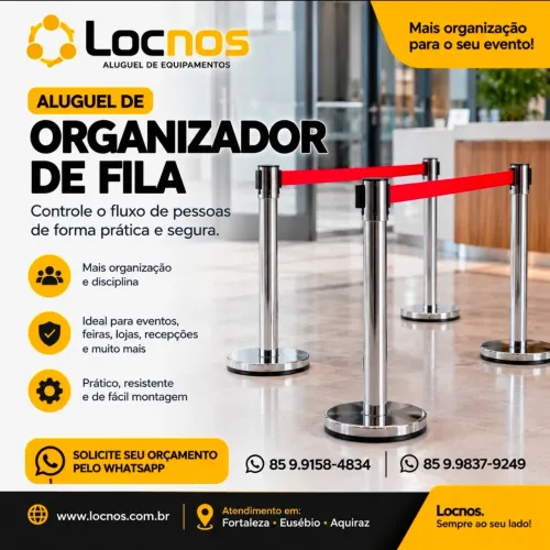 Aluguel de organizador de fila disciplinador unifila
