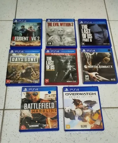 Lote 8 jogos de PS4