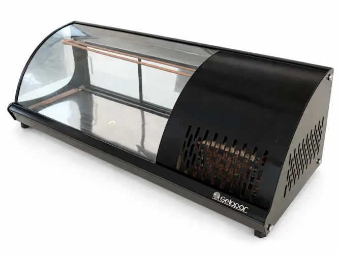 Vitrine refrigerada Gelopar de bancada - vidro curvo