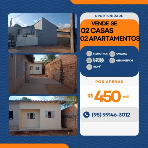 VENDE-SE 02 CASAS E 02 APARTAMENTOS