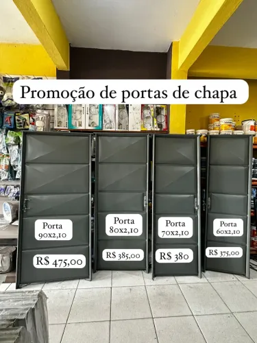 Porta de chapa galvanizada 