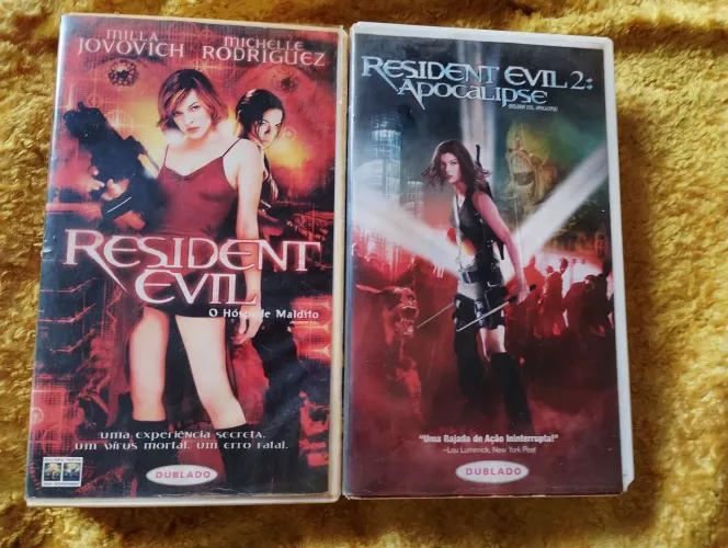 Resident evil 1 e residente evil 2 em vhs original