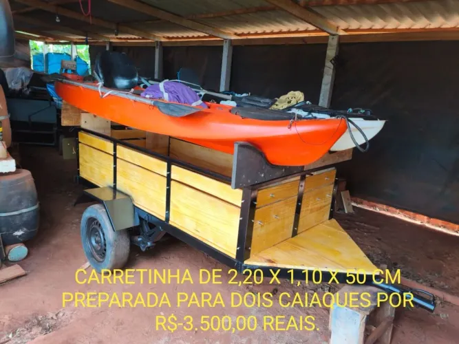 CARRETINHA PARA DOIS CAIAQUES OU NORMAL, PREÇO NAS IMAGENS