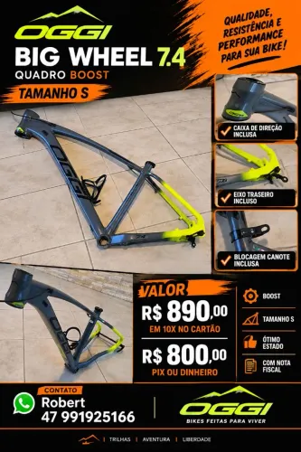 Quadro Oggi big whell 7.4 tamanho S semi novo