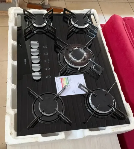 Fogão cooktop 5 bocas Philco tripla chama seminovo conservadissimo