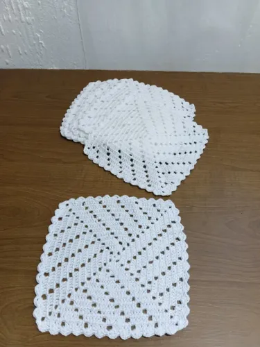 Kit 6x Toalhinhas de Crochê