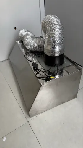 Exaustor e Coifa industrial Inox 110 x 55cm, duto e acessórios