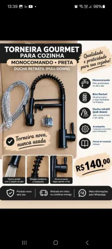 Torneira gourmet para cozinha