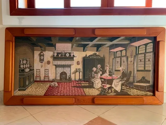 Quadro em tecido clássico - tapeçaria decorativa