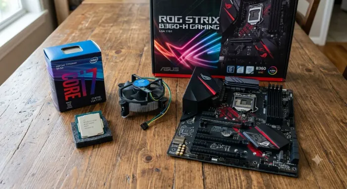 I7 8700 + asus strix b360hgaming