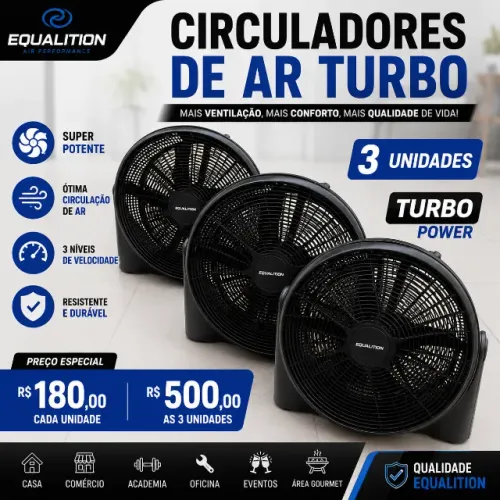 Circuladores de Ar Turbo - Potentes e em ótimo estado