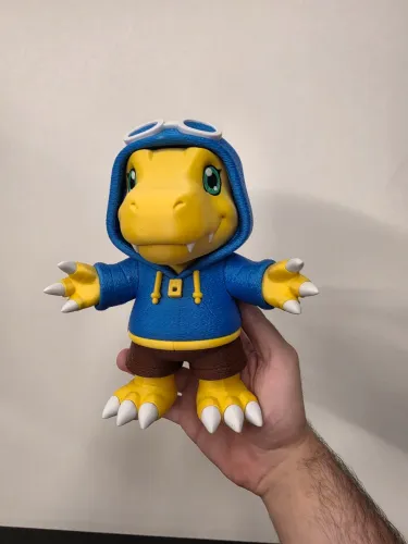 Digimon Agumon com roupa do Tai figure
