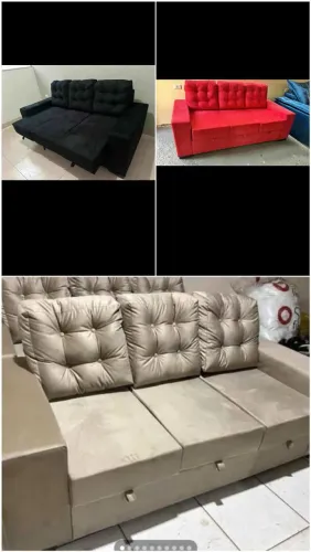 Promoção sofá retrátil 3 lugares novo ?$999, entrega grátis