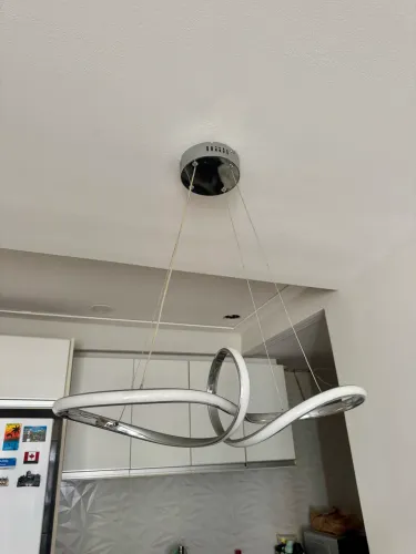 Lustre Pendente Moderno Prata Infinito