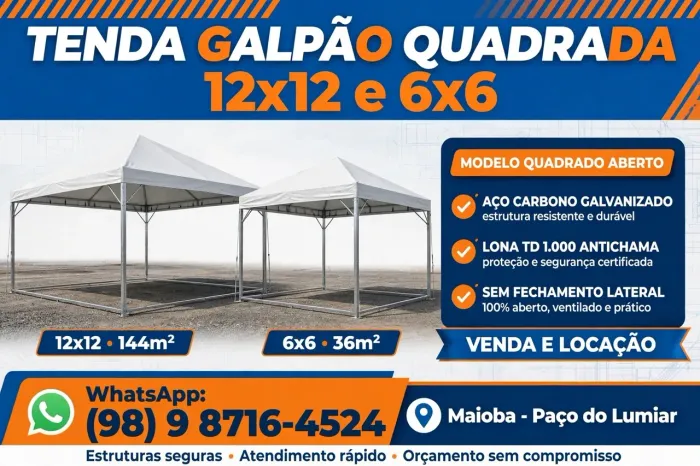 Tenda 12x12 ótimo estado