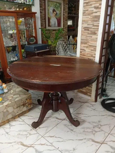Mesa rústica redonda aceito proposta