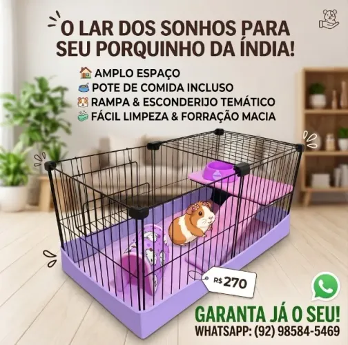 Cercadinho para porquinho da india