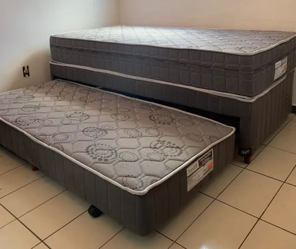 Bicama Box com Colchão e Auxiliar de Molas Ensacadas NOVO